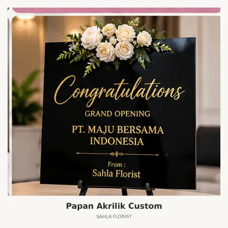 Papan Bunga Akrilik Sanur